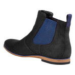 Nubuck Chelsea Boot // Black + Blue (Euro: 40)