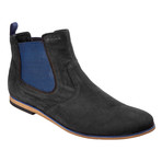 Nubuck Chelsea Boot // Black + Blue (Euro: 40)