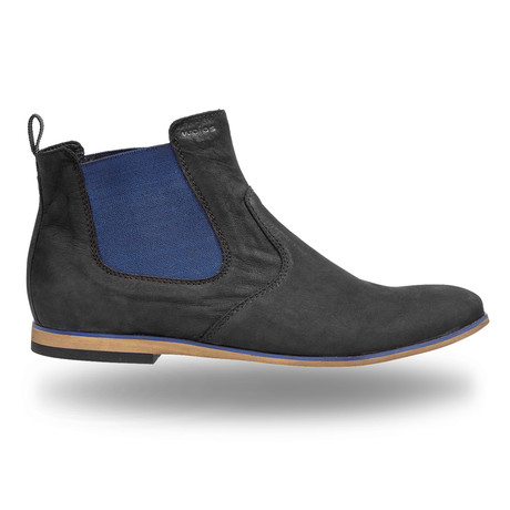 Nubuck Chelsea Boot // Black + Blue (Euro: 40)