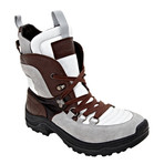 Velour Leather Trekking Boot // White + Brown (Euro: 40)