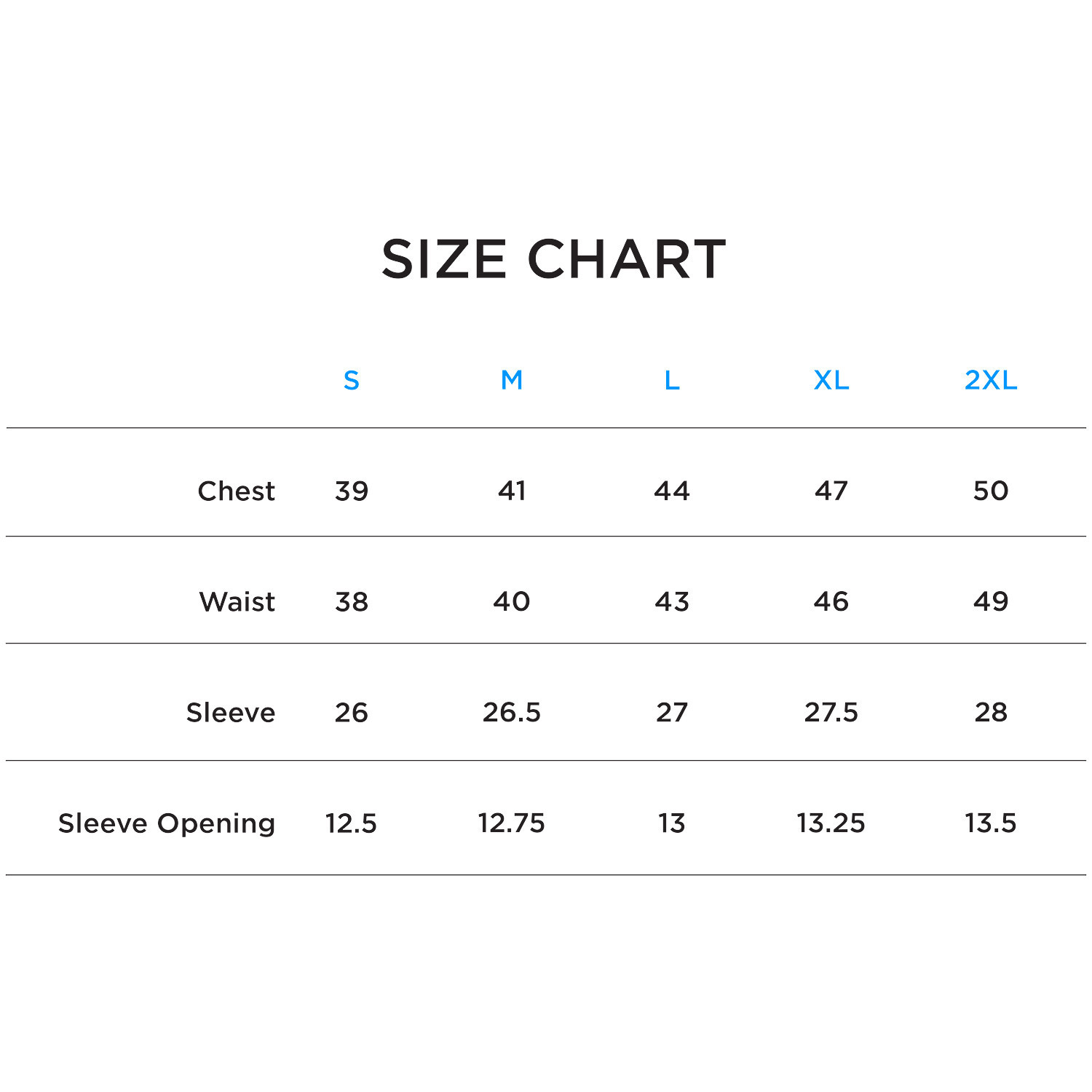 Lamarque 2025 size chart