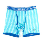 Vertical Stripe Performance Boxer Brief // Blue + White (Small)