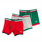 Essential Boxer Briefs  // Mexico Pack // Pack of 3 (Small)