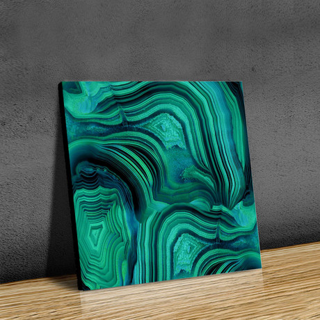 Malachite in Green and Blue (Paper // 18" x 18")