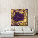 Agate in Purple & Gold II (Paper // 18" x 18")