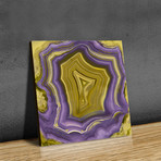 Agate in Purple & Gold I (Paper // 18" x 18")