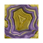 Agate in Purple & Gold I (Paper // 18" x 18")