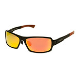Cosmos Polarized Sunglasses (Black Frame + Red Yellow Lens)