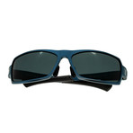 Cosmos Polarized Sunglasses (Blue Frame + Black Lens)