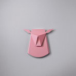 Aluminium Deer Head LED Light // Pink (Plug)