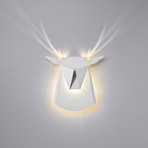 Aluminium Deer Head LED Light // White (Plug)