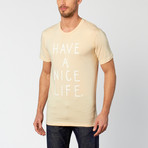 MNKR // Have A Nice Life T-Shirt // Crème (XL)