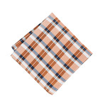 Geometric Pocket Square // Orange Plaid