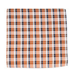 Geometric Pocket Square // Orange Plaid