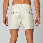 Hallandale Cargo Board Short // White Ripstop (36)