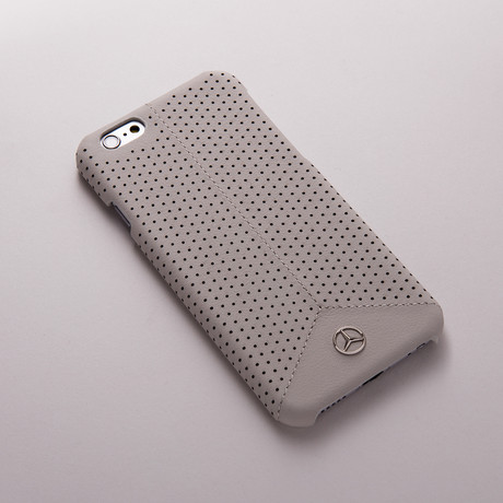 Mercedes Pure Line Hardcase // Grey Perforated Leather (iPhone 6/6s)