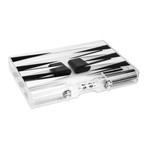 18" Clear Acrylic Backgammon Set