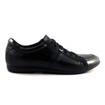 Patent + Smooth Leather Sneaker // Black (Euro: 44)