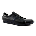 Patent + Smooth Leather Sneaker // Black (Euro: 44)