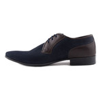 Suede + Leather Two Tone Derby // Navy Blue (Euro: 44)