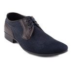 Suede + Leather Two Tone Derby // Navy Blue (Euro: 44)