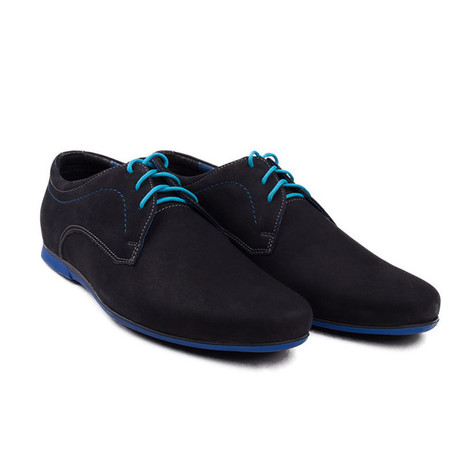 Suede Contrast Derby // Black (Euro: 40)