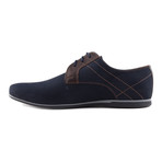 Suede + Leather Stitched Two Tone Derby // Navy Blue (Euro: 42)