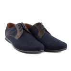 Suede + Leather Stitched Two Tone Derby // Navy Blue (Euro: 42)