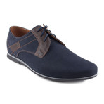 Suede + Leather Stitched Two Tone Derby // Navy Blue (Euro: 42)