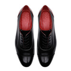 Patent + Smooth Leather Two Tone Oxford // Black (Euro: 44)