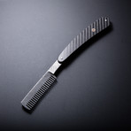 Comb // Damascus Steel With Carbon Fiber Handle