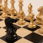 Bold Chess // Metallic Gold + Shadow Black
