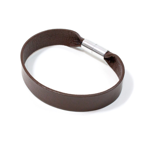 Lobos Strap Leather Bracelet // Brown // 15MM (Small)