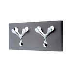 Wall Coat Hanger // Set of 2 (Silver + White)