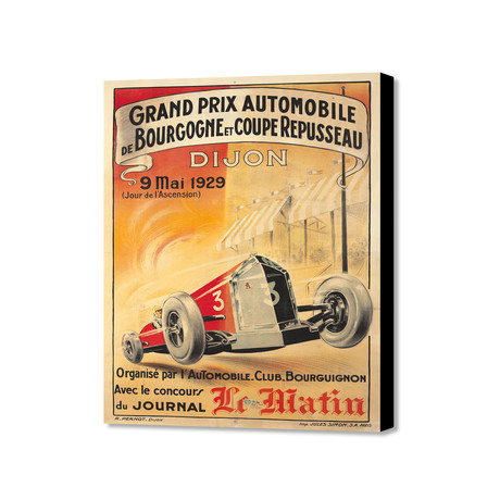 Grand Prix Automobile De Bourgogne (16"W x 20"H x 1.5"D)
