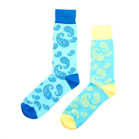 Dress Socks // Turquoise Paisley // Pack of 2