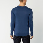 Raw Edge Henley // Navy (XL)