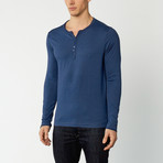 Raw Edge Henley // Navy (XL)