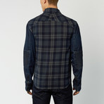 Plaid Button Up // Blue (L)