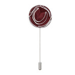 Flower Lapel Pin // Maroon