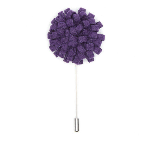 Flower Lapel Pin // Dark Purple