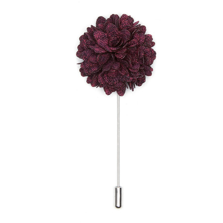 Flower Lapel Pin // Black + Pink
