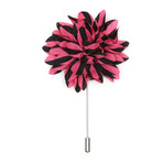 Striped Lapel Pin // Black + Pink