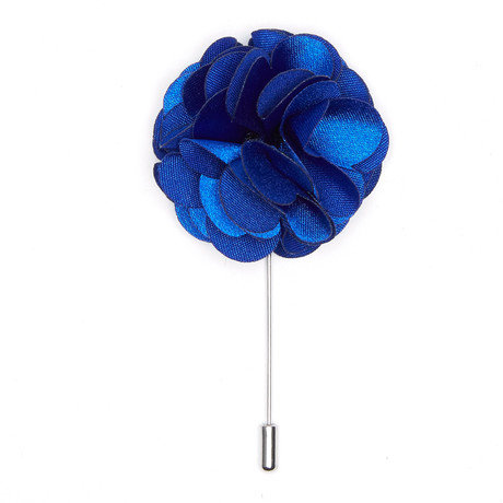 Karako // Flower Lapel Pin // Dark Royal Blue