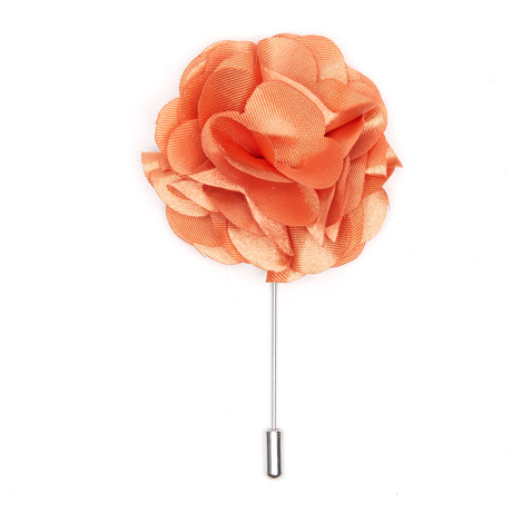 Flower Lapel Pin // Orange