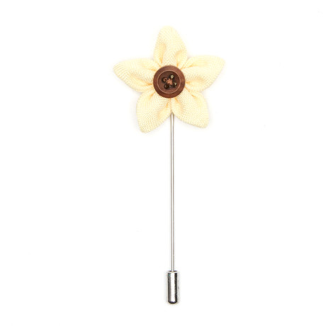 Flower Lapel Pin // Soft Yellow