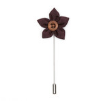 Flower Lapel Pin // Wine