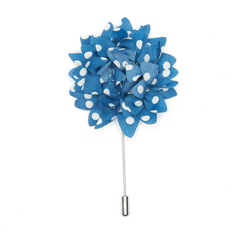Flower Lapel Pin // Royal Blue