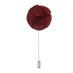 Flower Lapel Pin // Dark Red