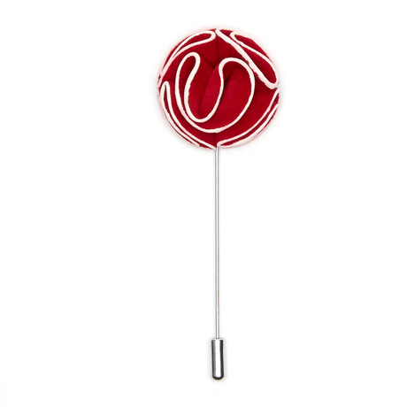 Flower Lapel Pin // Red